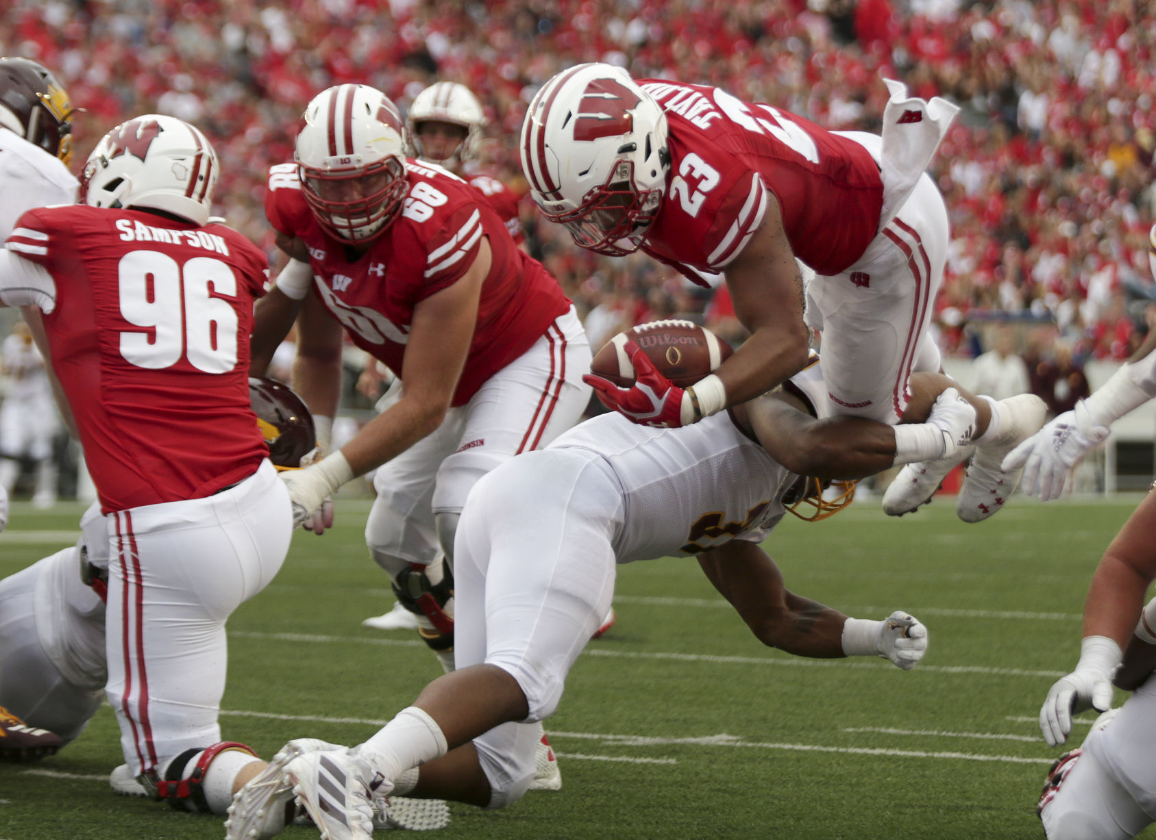 Badgers 61, Chippewas 0